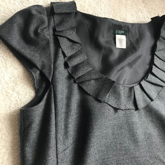 NWOT JCrew factory wool shift work dress in grey - Picture 4 of 6